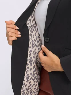 Blazer superbe doublure au motif léopard