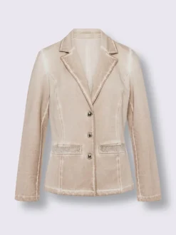 Blazer sweat à l'effet délavé avec poches décoratives