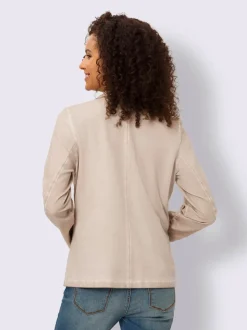 Blazer sweat à l'effet délavé avec poches décoratives