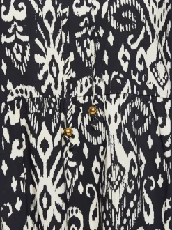 Blouse à manches longues encolure ronde imprimée unique
