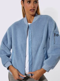 Blouson fil moelleux à poils longs