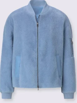 Blouson fil moelleux à poils longs