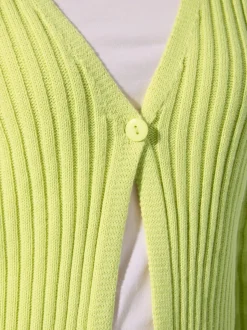 Boléro en tricot avec encolure en V et manches 3/4