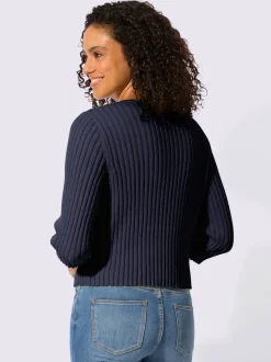 Boléro en tricot avec encolure en V et manches 3/4