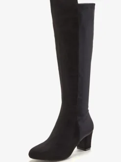 Bottes avec empiècement extensible tendance et élégant, hauteur du talon env. 6 cm