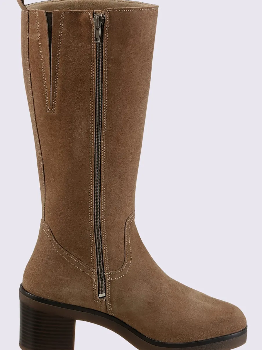 Bottes cuir velours de vache.