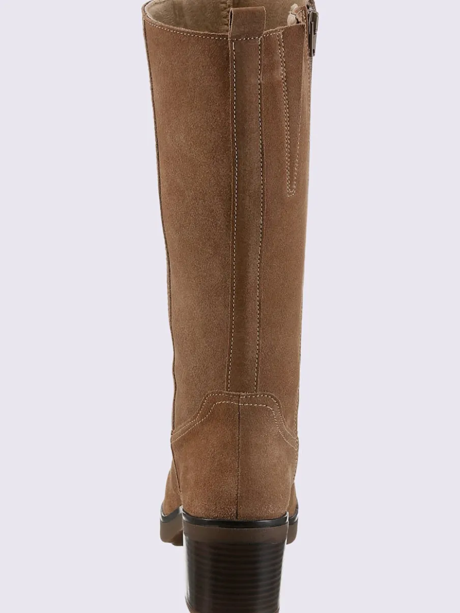Bottes cuir velours de vache.