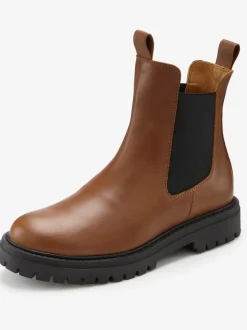 Bottines chelsea tendance en cuir de qualité, très confortables