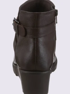 Bottines compensées cuir nappa de vache