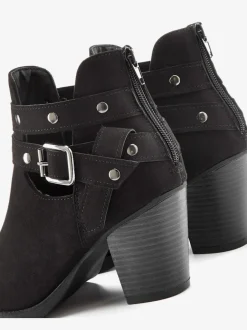Bottines cowboy boucle décorative tendance