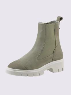 Bottines cuir velours de vache.