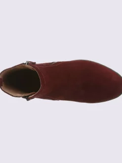 Bottines cuir velours de vache.
