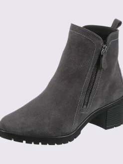 Bottines cuir velours de vache.