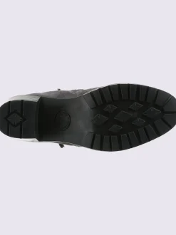 Bottines cuir velours de vache.