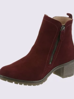 Bottines cuir velours de vache.