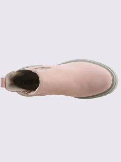 Bottines cuir velours de vache.