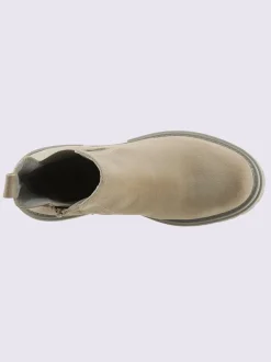 Bottines cuir velours de vache.