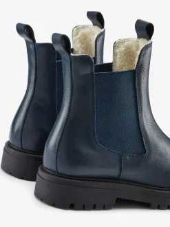 Bottines d'hiver en cuir de qualité avec doublure chaude toute douce