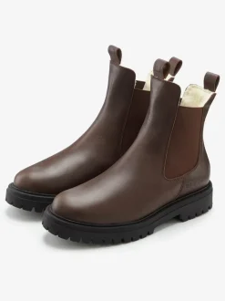 Bottines d'hiver en cuir de qualité avec doublure chaude toute douce