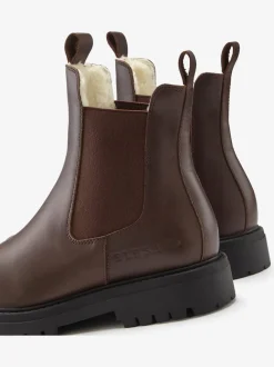 Bottines d'hiver en cuir de qualité avec doublure chaude toute douce
