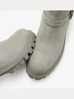 Bottines en cuir velours de qualité avec semelle profilée tendance