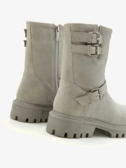 Bottines en cuir velours de qualité avec semelle profilée tendance