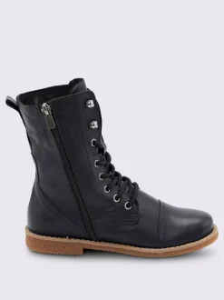 Bottines à lacets cuir nappa de vache