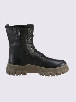 Bottines à lacets cuir nappa de vache