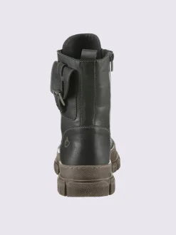 Bottines à lacets cuir nappa de vache