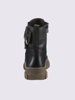 Bottines à lacets cuir nappa de vache