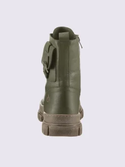 Bottines à lacets cuir nappa de vache