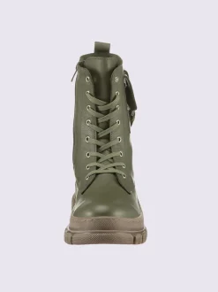 Bottines à lacets cuir nappa de vache