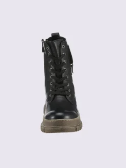 Bottines à lacets cuir nappa de vache