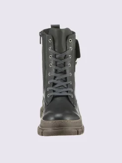 Bottines à lacets cuir nappa de vache