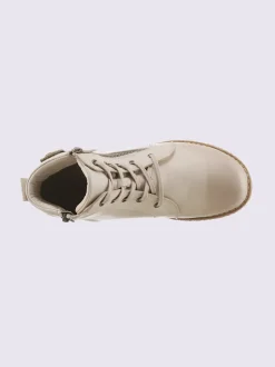 Bottines à lacets cuir nappa de vache