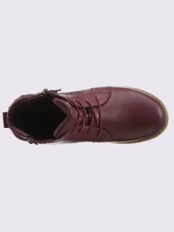 Bottines à lacets cuir nappa de vache