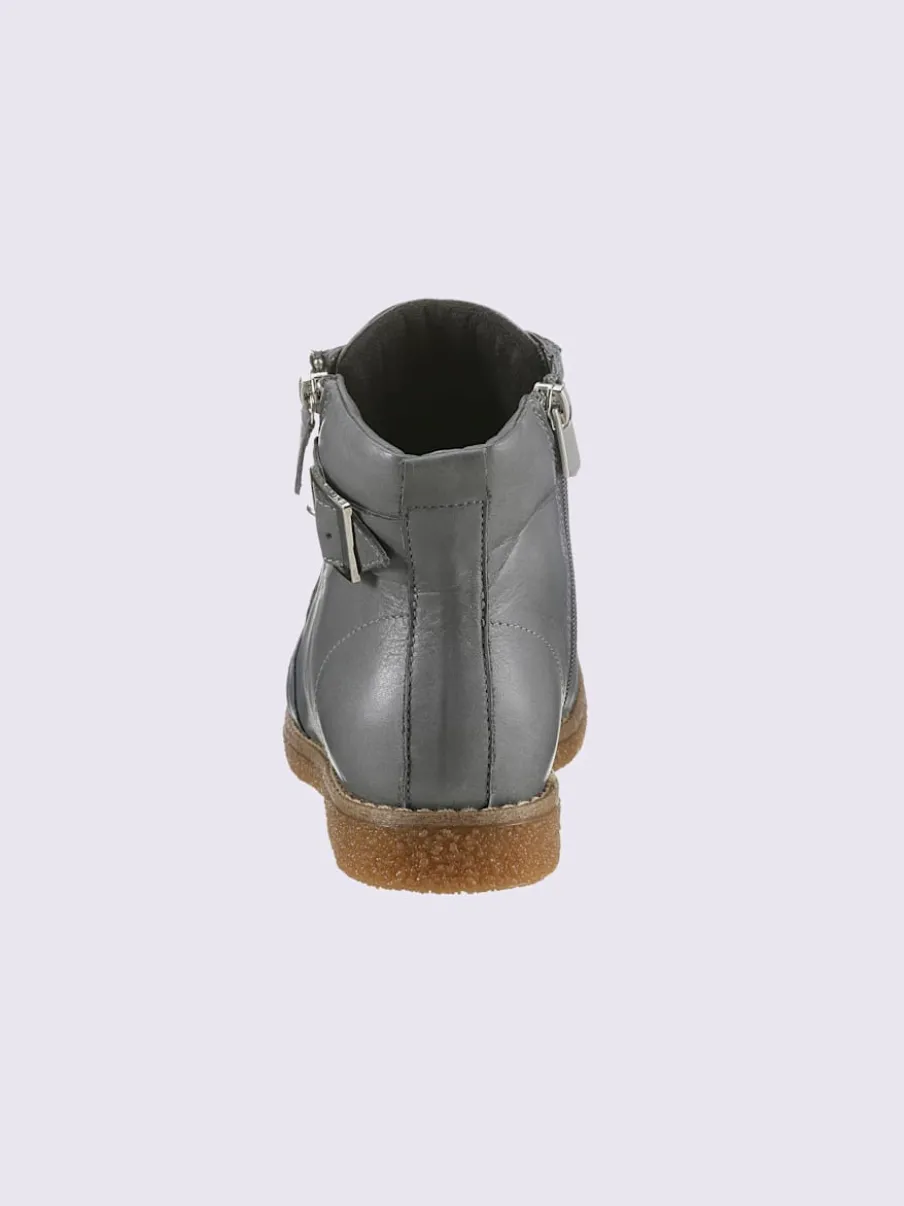 Bottines à lacets cuir nappa de vache