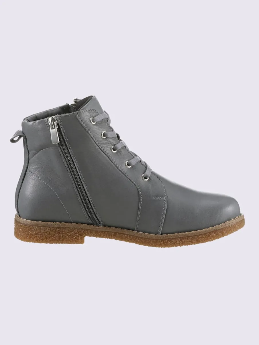 Bottines à lacets cuir nappa de vache