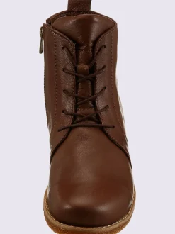 Bottines à lacets cuir nappa de vache