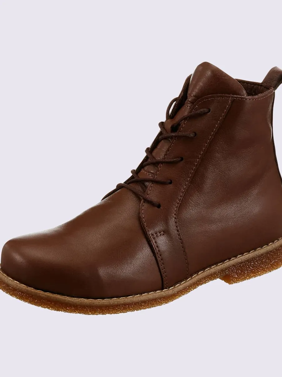 Bottines à lacets cuir nappa de vache