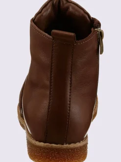 Bottines à lacets cuir nappa de vache