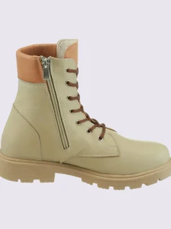 Bottines à lacets cuir nappa de vache