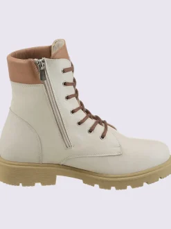 Bottines à lacets cuir nappa de vache