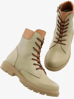Bottines à lacets cuir nappa de vache