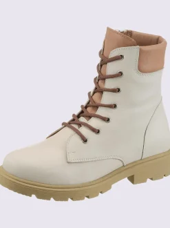 Bottines à lacets cuir nappa de vache