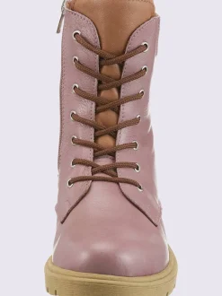 Bottines à lacets cuir nappa de vache
