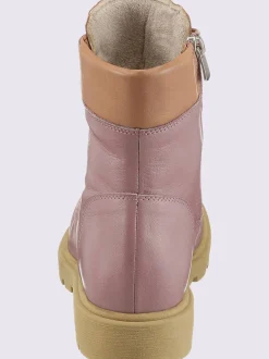 Bottines à lacets cuir nappa de vache