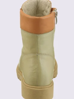 Bottines à lacets cuir nappa de vache