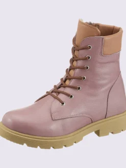 Bottines à lacets cuir nappa de vache