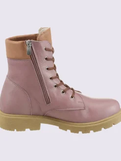Bottines à lacets cuir nappa de vache